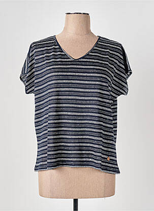 Tricou croială dreaptă mâneci scurte albastru LE BOUDOIR D'EDOUARD femeie