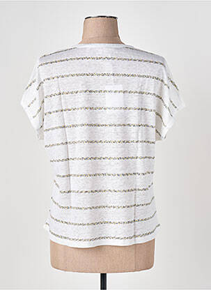 Tricou guler în v mâneci scurte bej LE BOUDOIR D'EDOUARD femeie