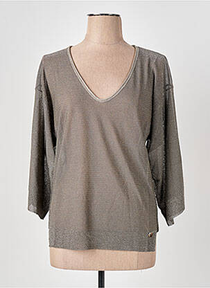 Tricou mâneci 3/4 mâneci 3/4 maro LE BOUDOIR D'EDOUARD femeie