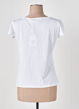 Tricou serigrafie flockată mâneci scurte alb LE BOUDOIR D'EDOUARD femeie