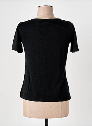 Tricou serigrafie flockată mâneci scurte negru LE BOUDOIR D'EDOUARD femeie