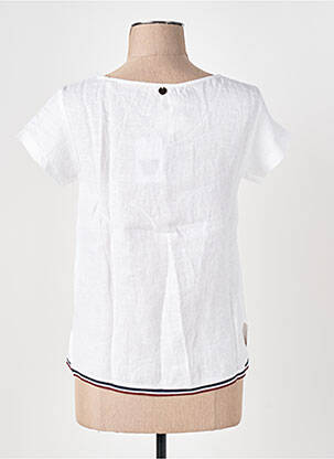 Tricou croială dreaptă mâneci scurte alb LE BOUDOIR D'EDOUARD femeie
