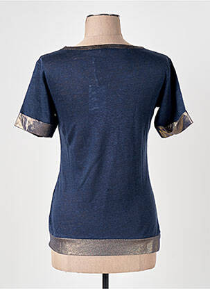 Tricou croială cambrată mâneci scurte albastru LE BOUDOIR D'EDOUARD femeie