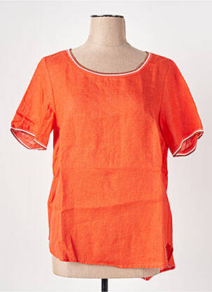 Tricou croială dreaptă mâneci scurte portocalie LE BOUDOIR D'EDOUARD femeie