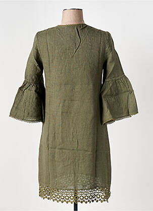Rochie midi mâneci 3/4 mâneci 3/4 verde LE BOUDOIR D'EDOUARD femeie
