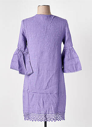 Rochie midi mâneci 3/4 mâneci 3/4 violet LE BOUDOIR D'EDOUARD femeie