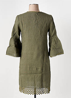 Rochie midi mâneci 3/4 mâneci 3/4 verde LE BOUDOIR D'EDOUARD femeie