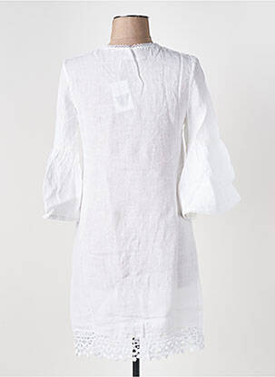 Rochie midi mâneci 3/4 mâneci 3/4 alb LE BOUDOIR D'EDOUARD femeie