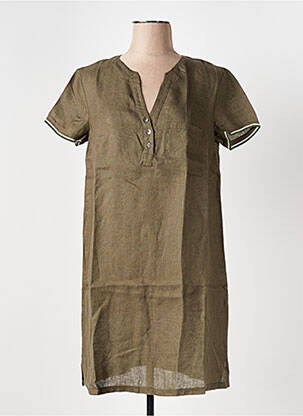 Rochie midi mâneci scurte mâneci scurte verde LE BOUDOIR D'EDOUARD femeie