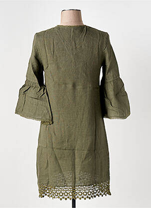 Rochie midi mâneci 3/4 mâneci 3/4 verde LE BOUDOIR D'EDOUARD femeie