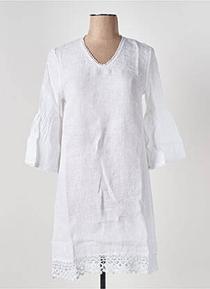 Rochie midi mâneci 3/4 mâneci 3/4 alb LE BOUDOIR D'EDOUARD femeie