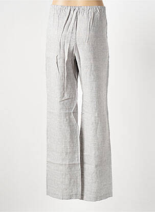 Pantalon drept talie elastică mărime normală gri LE BOUDOIR D'EDOUARD femeie