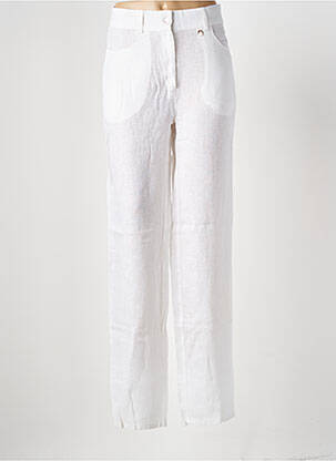Pantalon drept alb LE BOUDOIR D'EDOUARD femeie