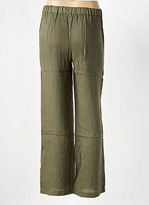 Pantalon drept talie elastică mărime normală verde LE BOUDOIR D'EDOUARD femeie