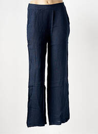 Pantalon drept talie elastică mărime normală albastru LE BOUDOIR D'EDOUARD femme