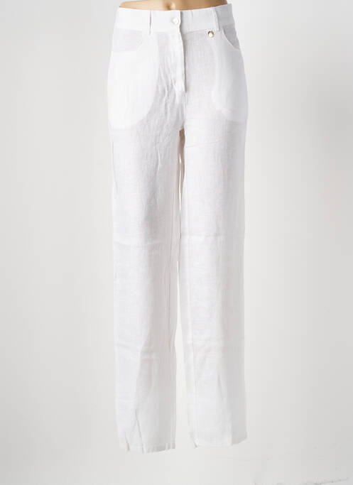 Pantalon drept alb LE BOUDOIR D'EDOUARD femeie