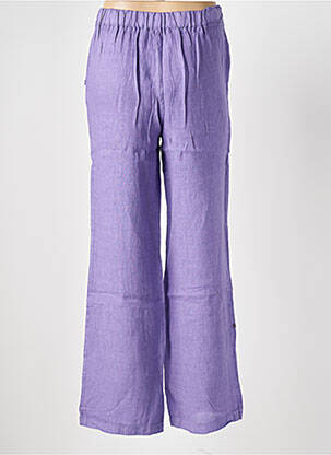 Pantalon drept talie elastică mărime normală violet LE BOUDOIR D'EDOUARD femeie