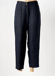 Pantalon 7/8 închidere cu fermoar sub clapetă cu nasturi mărime normală albastru LE BOUDOIR D'EDOUARD femme