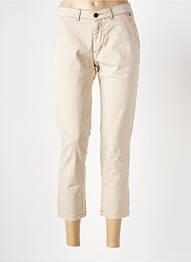 Pantalon 7/8 închidere cu fermoar sub clapetă cu nasturi bej LE BOUDOIR D'EDOUARD femme
