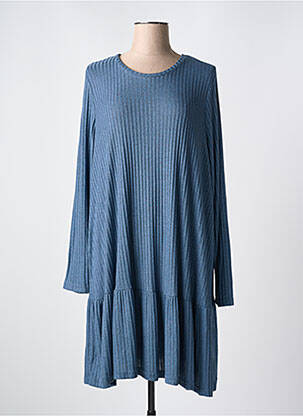 Rochie midi mâneci lungi mâneci lungi albastru ZHENZI femeie
