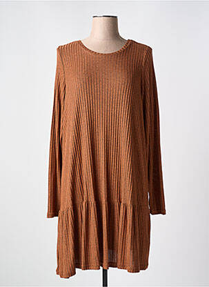 Rochie midi mâneci lungi mâneci lungi portocalie ZHENZI femeie