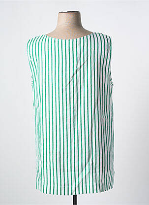 Top țesătură crep fără mâneci verde KOKOMARINA femeie