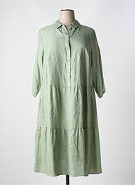 Rochie midi mâneci 3/4 mâneci 3/4 verde BARBARA LEBEK femme