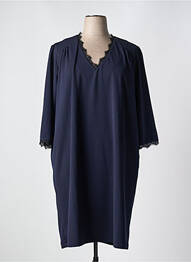 Rochie midi mâneci 3/4 mâneci 3/4 albastru OCTAVIE & LEONIE femme