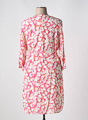Rochie midi imprimeu floral mâneci 3/4 roz DIANE LAURY femeie