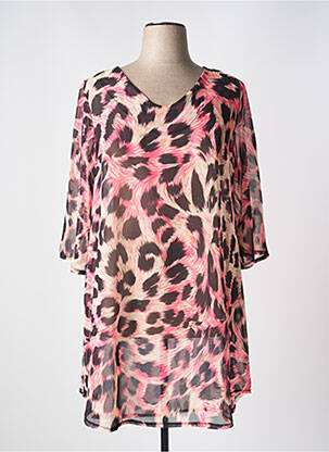 Tunică mâneci lungi roz BELTY femeie