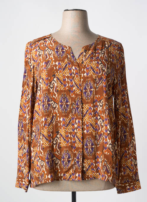 Cămașă țesătură crep mâneci lungi maro DIANE LAURY femme