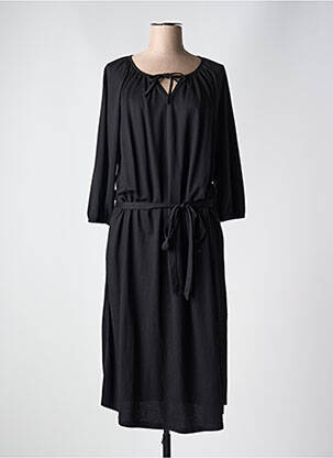 Rochie midi mâneci 3/4 mâneci 3/4 negru ZHENZI femeie