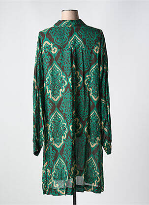 Rochie midi croială fluidă mâneci lungi verde ZHENZI femeie