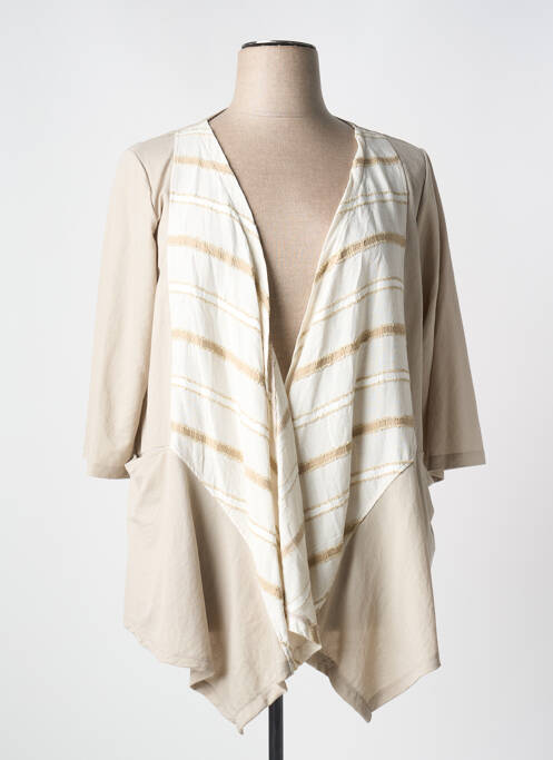 Vestă cu mâneci lungi bej G!OZE femeie