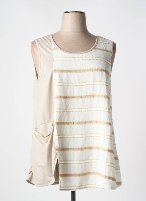 Maiou elasticitate fără mâneci bej G!OZE femme