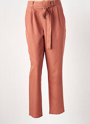 Pantalon drept talie elastică portocalie DIANE LAURY femeie