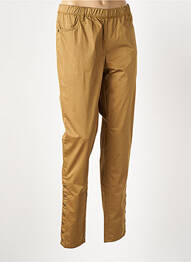 Pantalon slim talie elastică bej ZHENZI femme