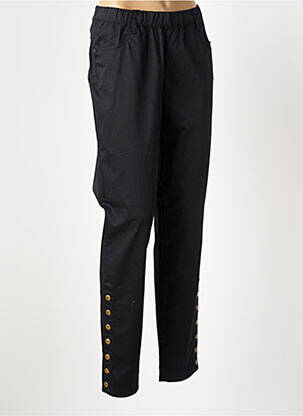 Pantalon slim talie elastică negru ZHENZI femeie