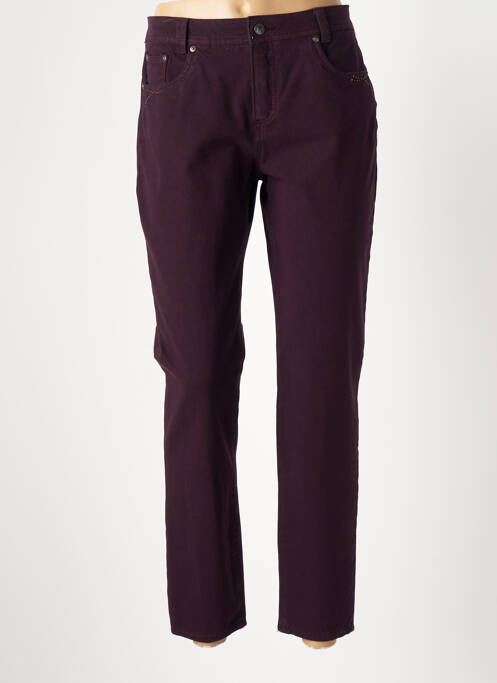 Pantalon drept violet ANNA MONTANA femeie