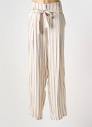 Pantalon larg bej LILI & CAROLINE femeie