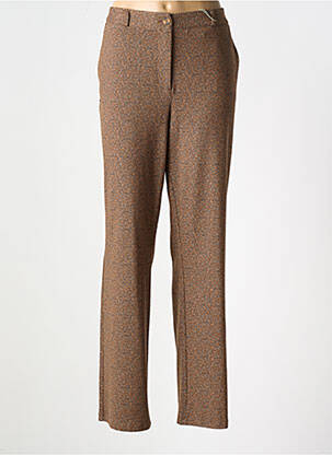 Pantalon drept talie cu cleme talie înaltă maro DIANE LAURY femeie
