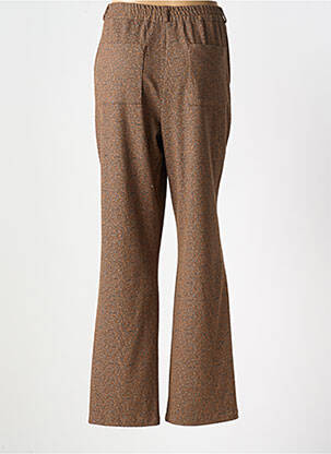 Pantalon drept talie cu cleme talie înaltă maro DIANE LAURY femeie