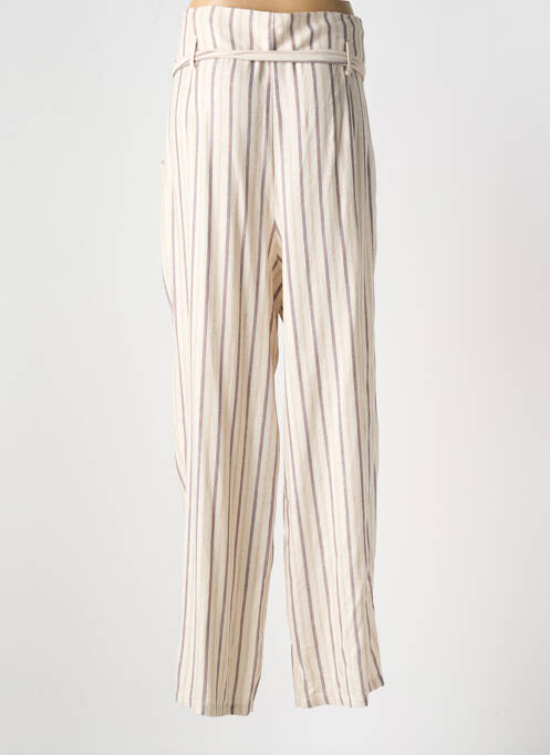 Pantalon larg bej LILI & CAROLINE femeie