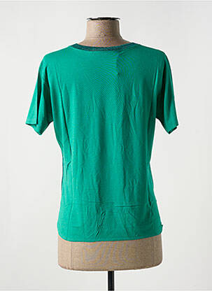 Tricou guler în v mâneci scurte verde LE BOUDOIR D'EDOUARD femeie