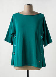 Tricou guler rotund mâneci scurte verde LE BOUDOIR D'EDOUARD femeie