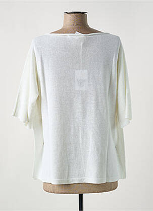 Tricou guler rotund mâneci scurte alb LE BOUDOIR D'EDOUARD femeie