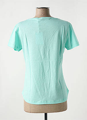 Tricou guler în v mâneci scurte albastru LE BOUDOIR D'EDOUARD femeie