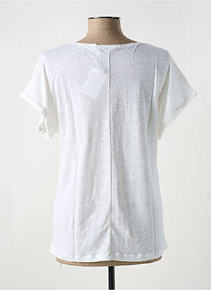 Tricou serigrafie flockată mâneci scurte alb LE BOUDOIR D'EDOUARD femeie