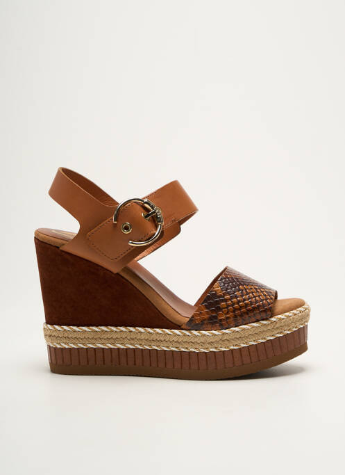 Sandale/Pantofi decupați maro KANNA femeie