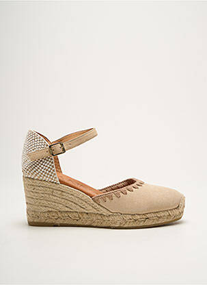 Espadrile vârf rotund toc de 4 la 6 cm bej KANNA femeie
